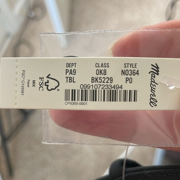 NEW WITH TAGS Madewell Black The Fairbanks Trouser Pant in Size 0 Petite NO364 - Picture 6 of 7